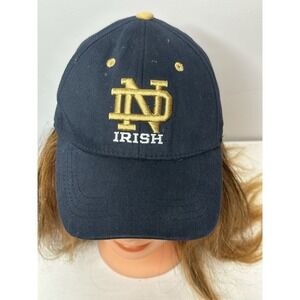 Notre Dame Fighting Irish Baseball Cap Hat NCAA Navy Gold Fitted Youth